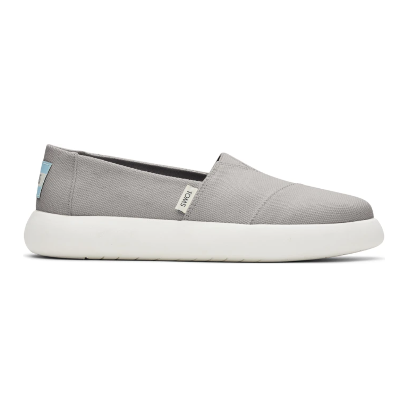 TOMS Womens Canvas Slip On Shoes Sneakers Flats Alpargata Espadrilles - Grey - US 7