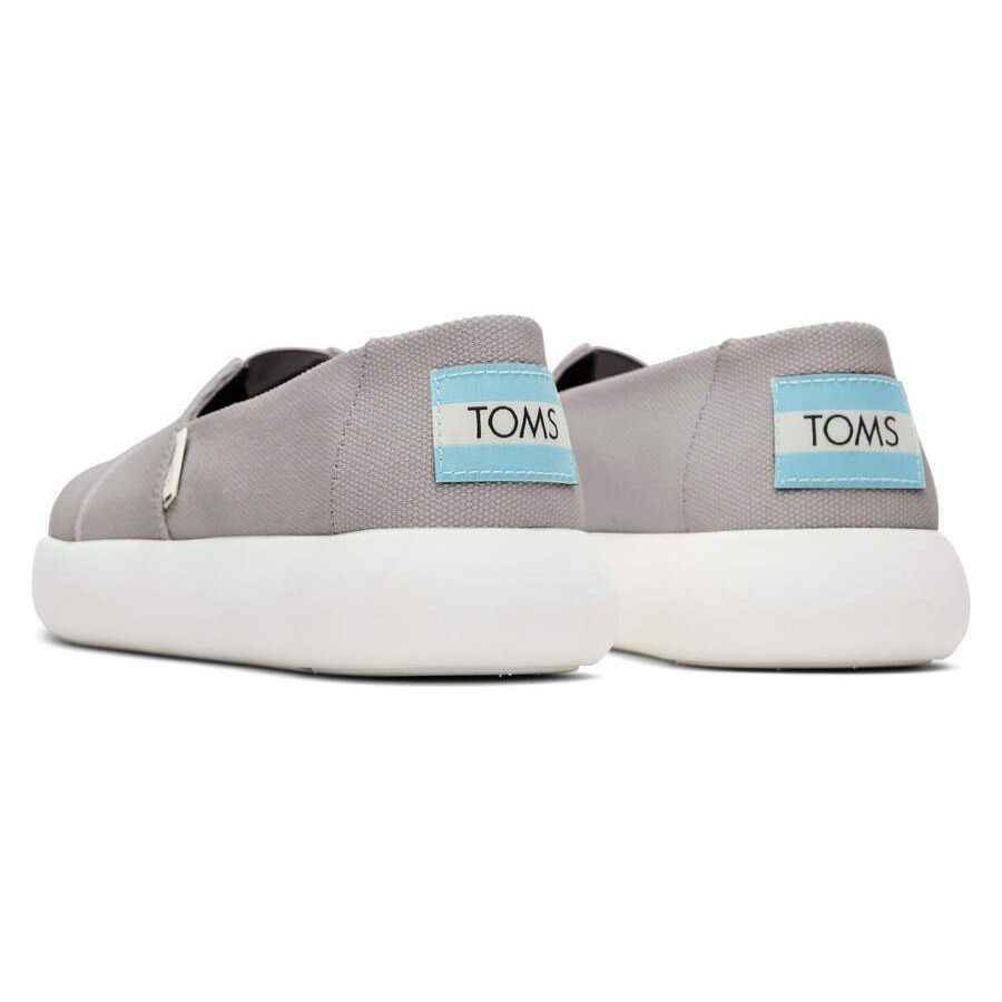 TOMS Womens Canvas Slip On Shoes Sneakers Flats Alpargata Espadrilles - Grey - US 7