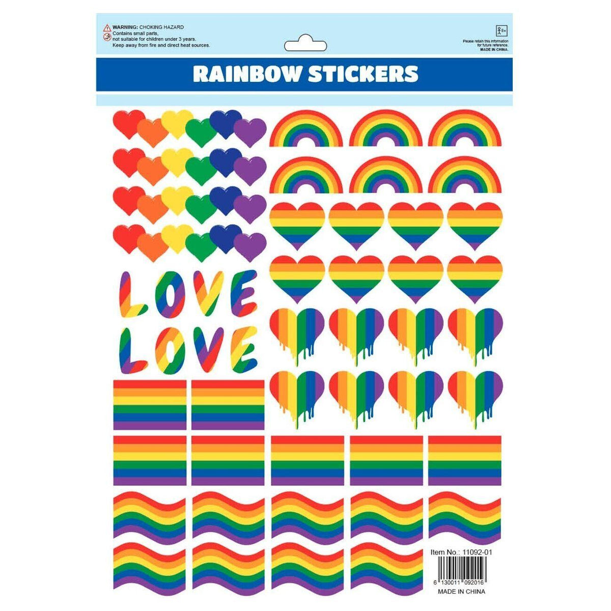 50pcs LGBT Rainbow Stickers Love Heart Funny Skateboard Laptop Vinyl Decal