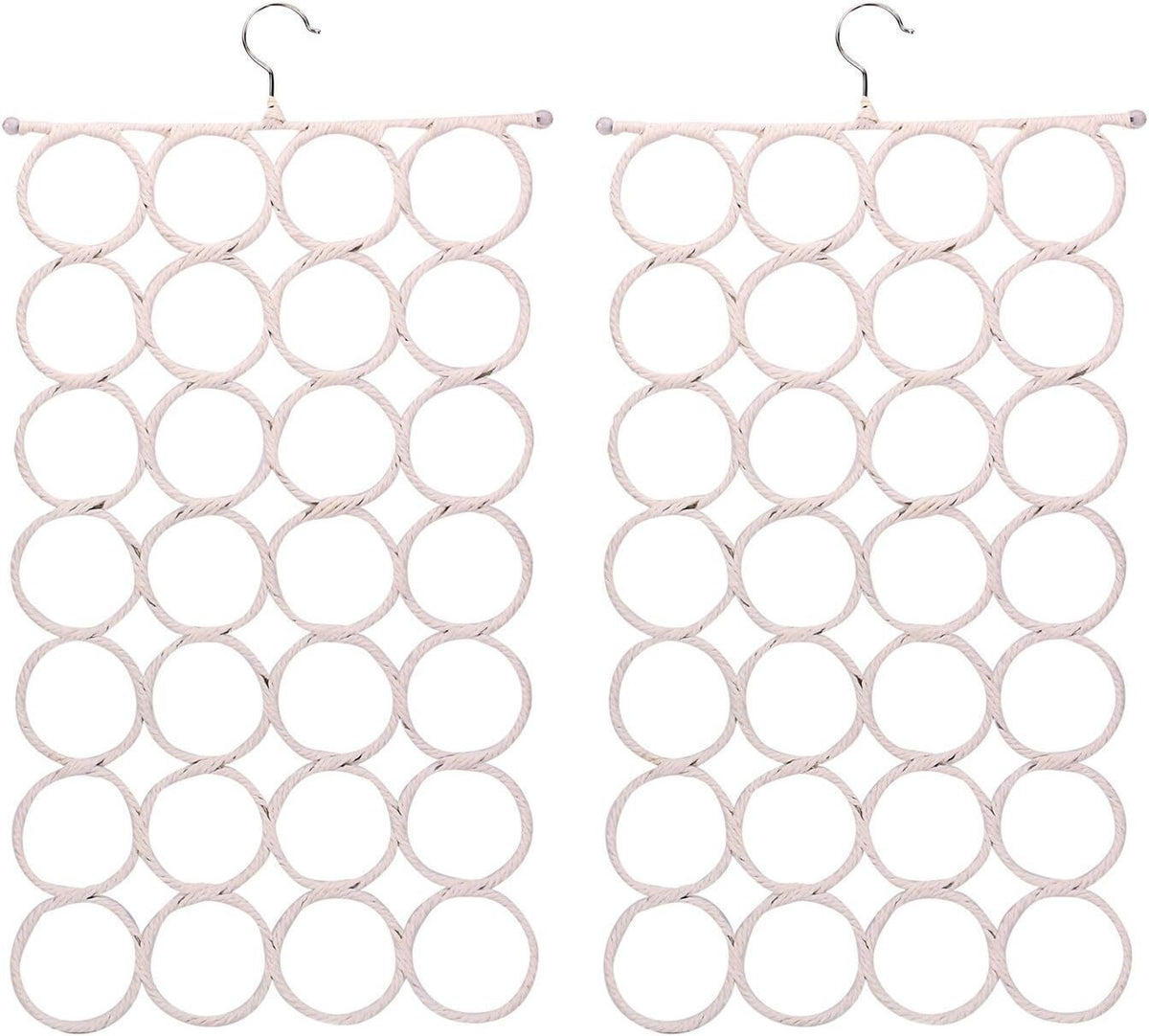 2x 24 Hole Scarf Hanger Holder Storage Tie Belt Scarf Organiser Space Saver