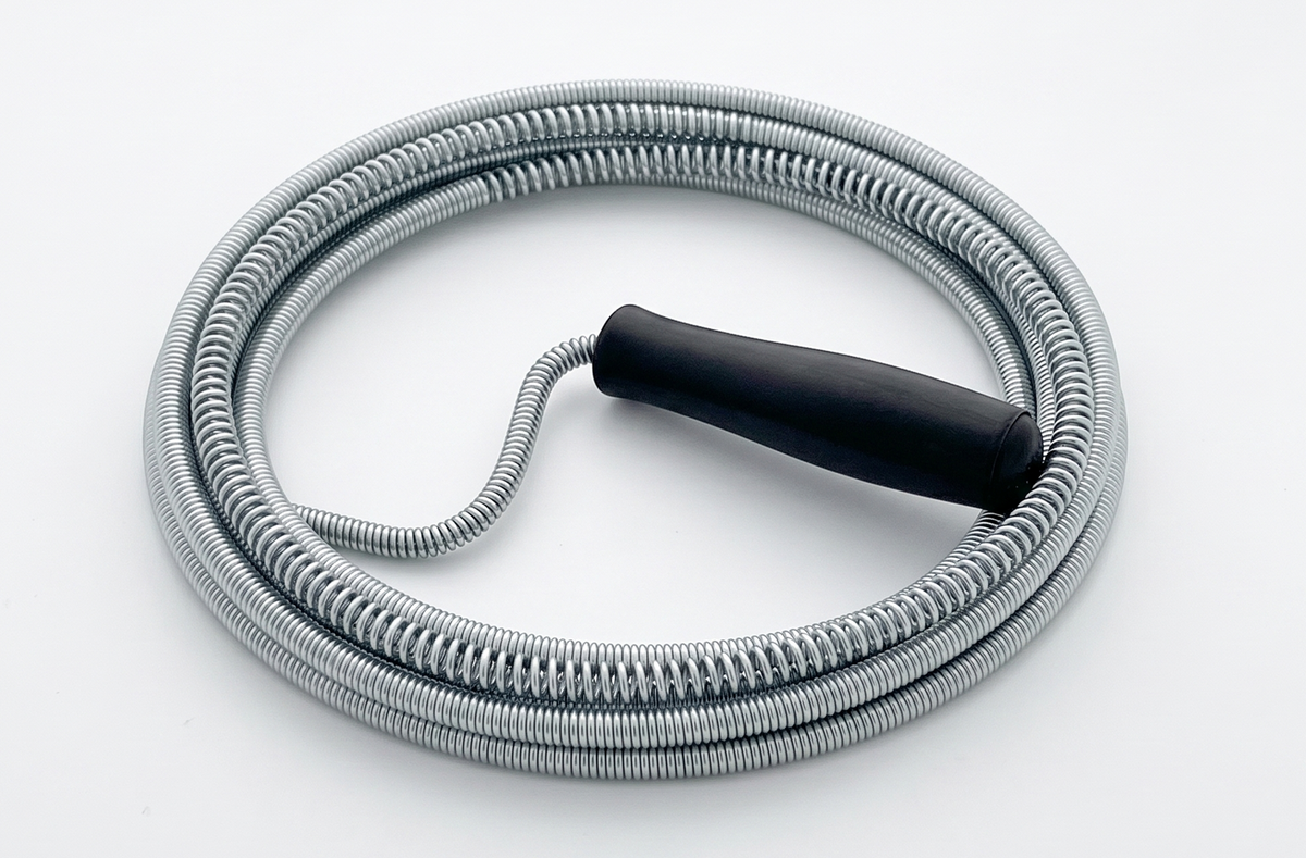 3 Metre Flexible Snake Drain Cleaner and Pipe Unblocker with Handle