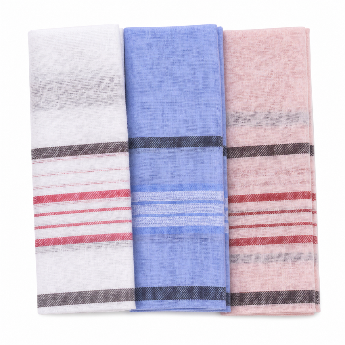 3x Mens Handkerchiefs 100% Cotton Ladies Mix Hanky Pack 30x30cm