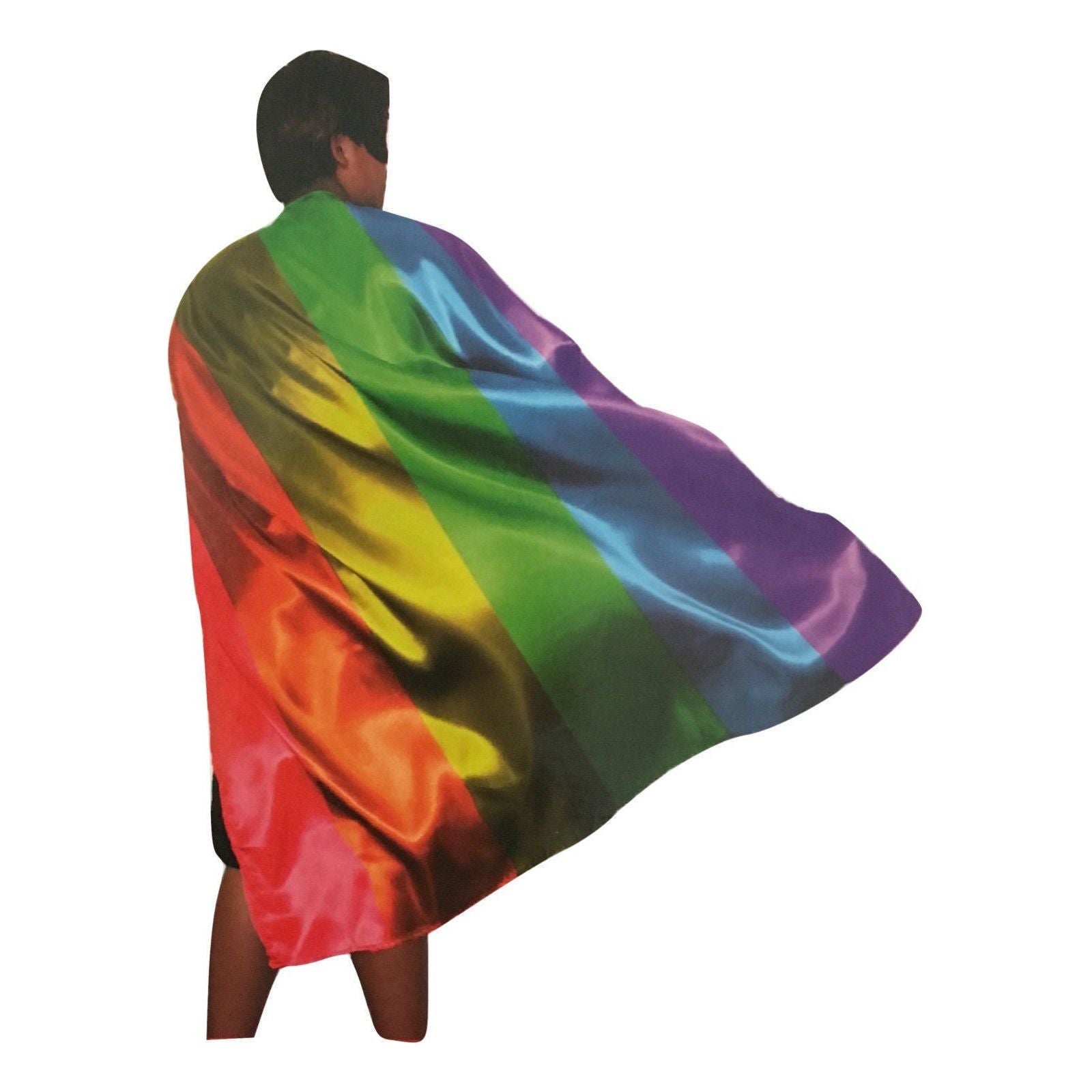 140cm DELUXE RAINBOW CAPE Party Fancy Dress Costume Adult Size