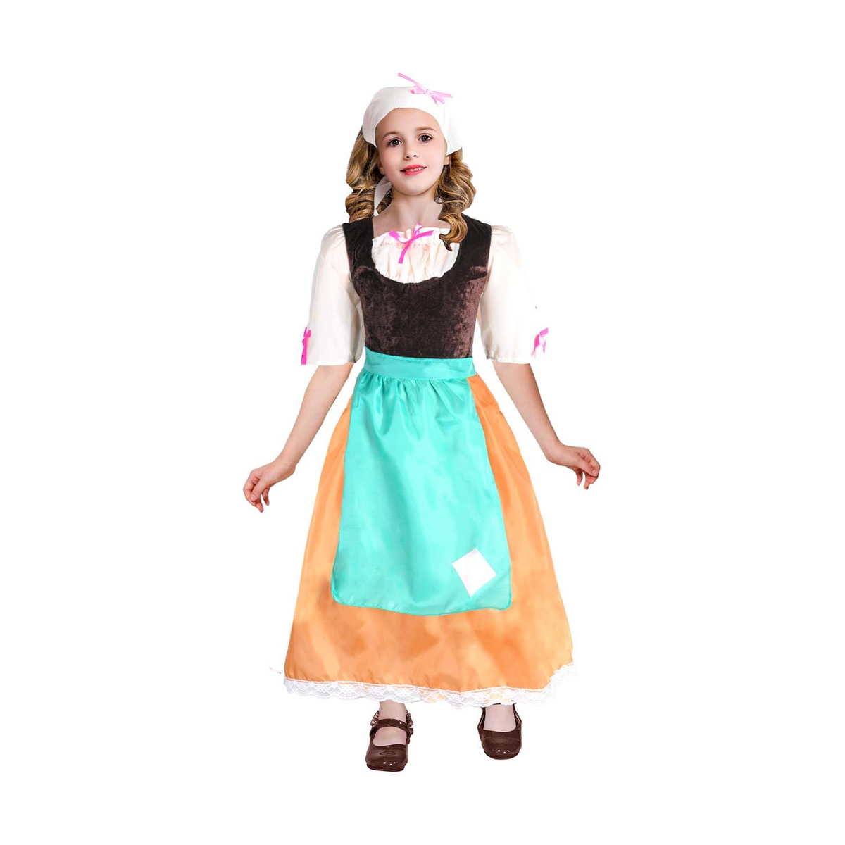 Girls Olden Day Maid Book Week Halloween Costume - Dress &amp; Headpiece