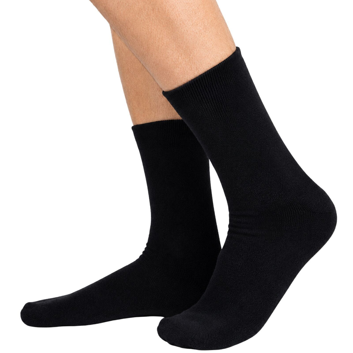 12 Pairs THICK WORK SOCKS Terry Cotton Extra Heavy Duty Outdoor Warm Mens in Black