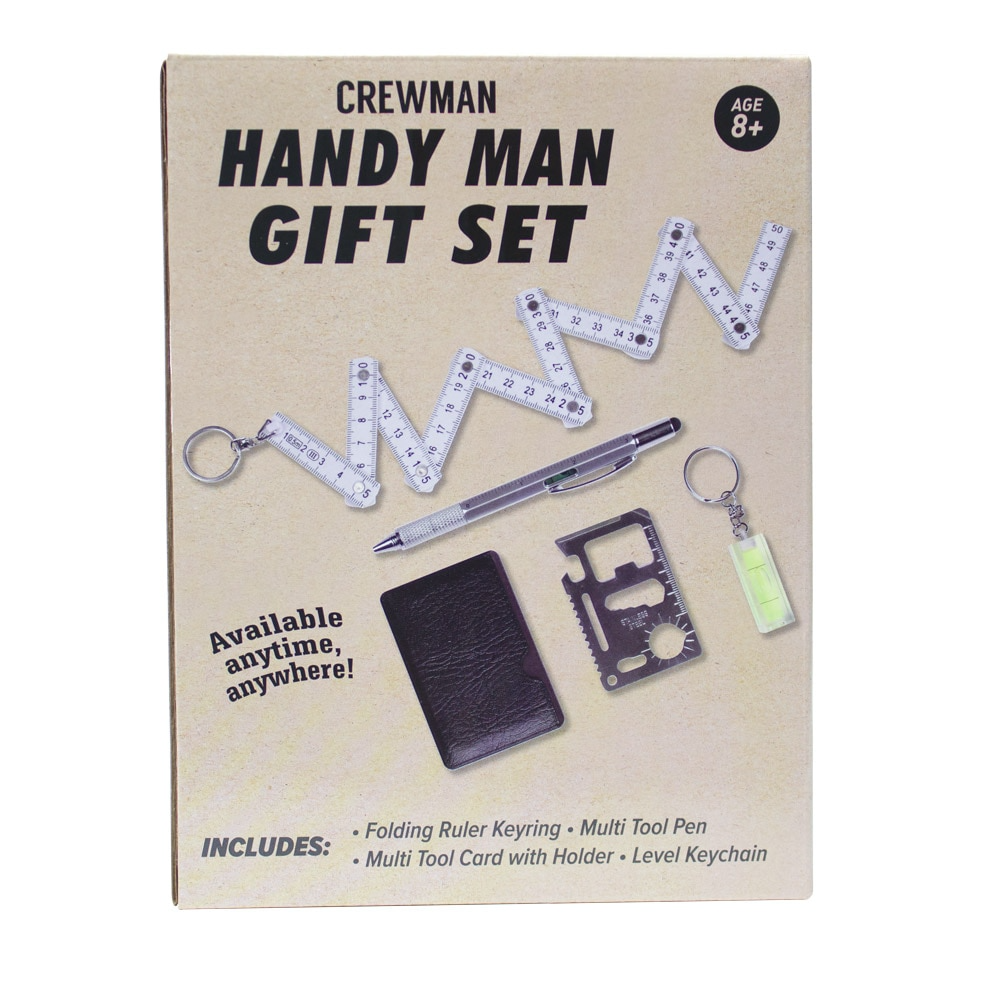Handyman Gift Set Multi-Tool Keychain Level Ruler &amp; Pen