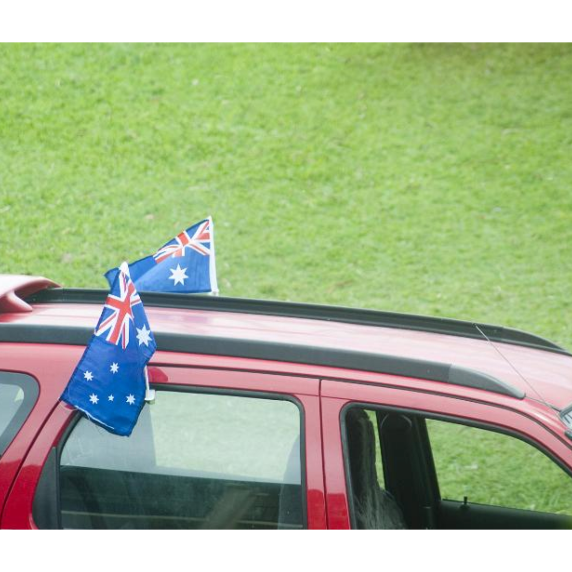 1x AUSTRALIA CAR FLAG with Window Clip Flags Australia Day 30cm x 45cm