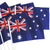 Australian Hand Flags – Set of 8 (14cm x 21cm) – Perfect for Australia Day Celebrations