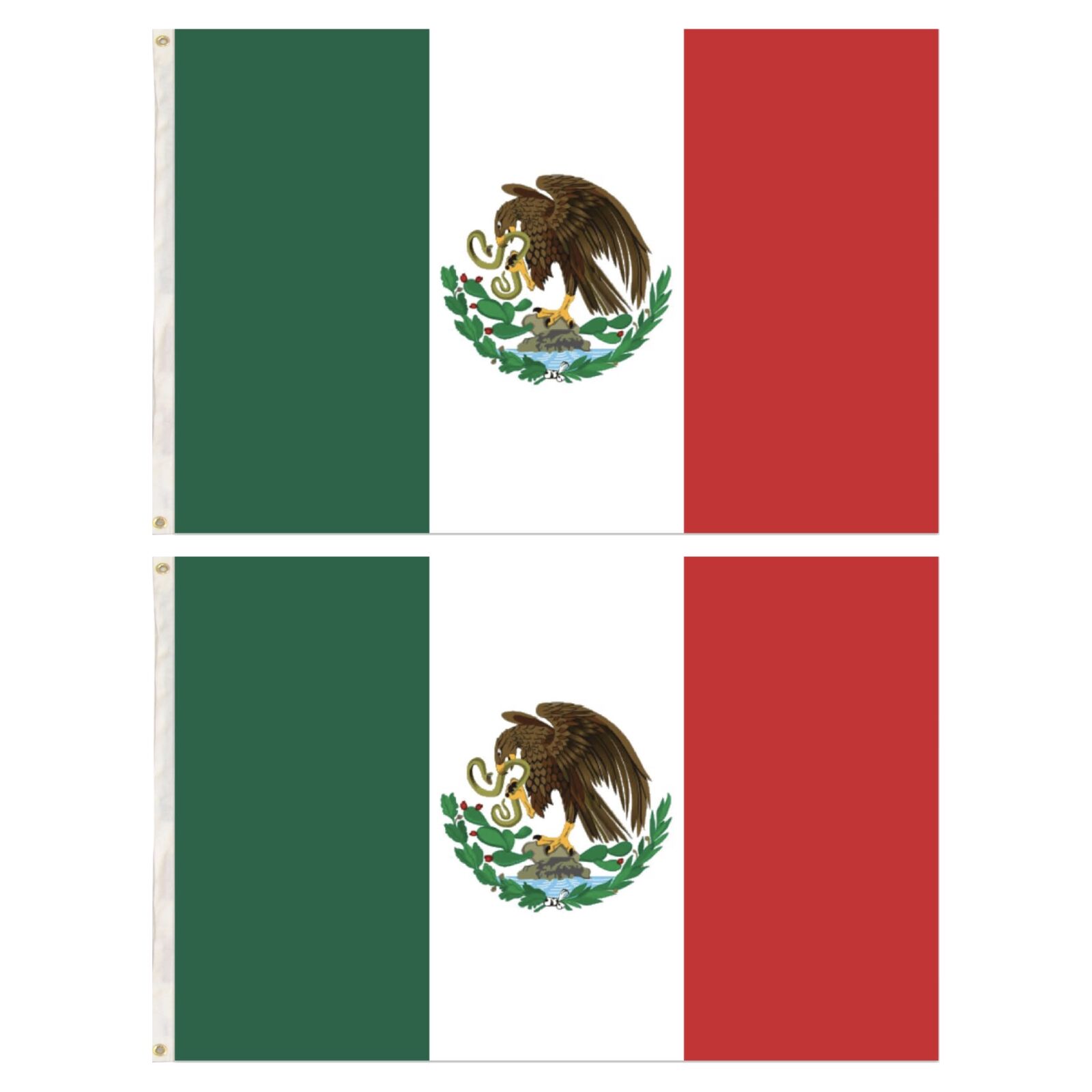 2x Mexico Mexican Country Flags Heavy Duty Outdoor - 150cm x 90cm