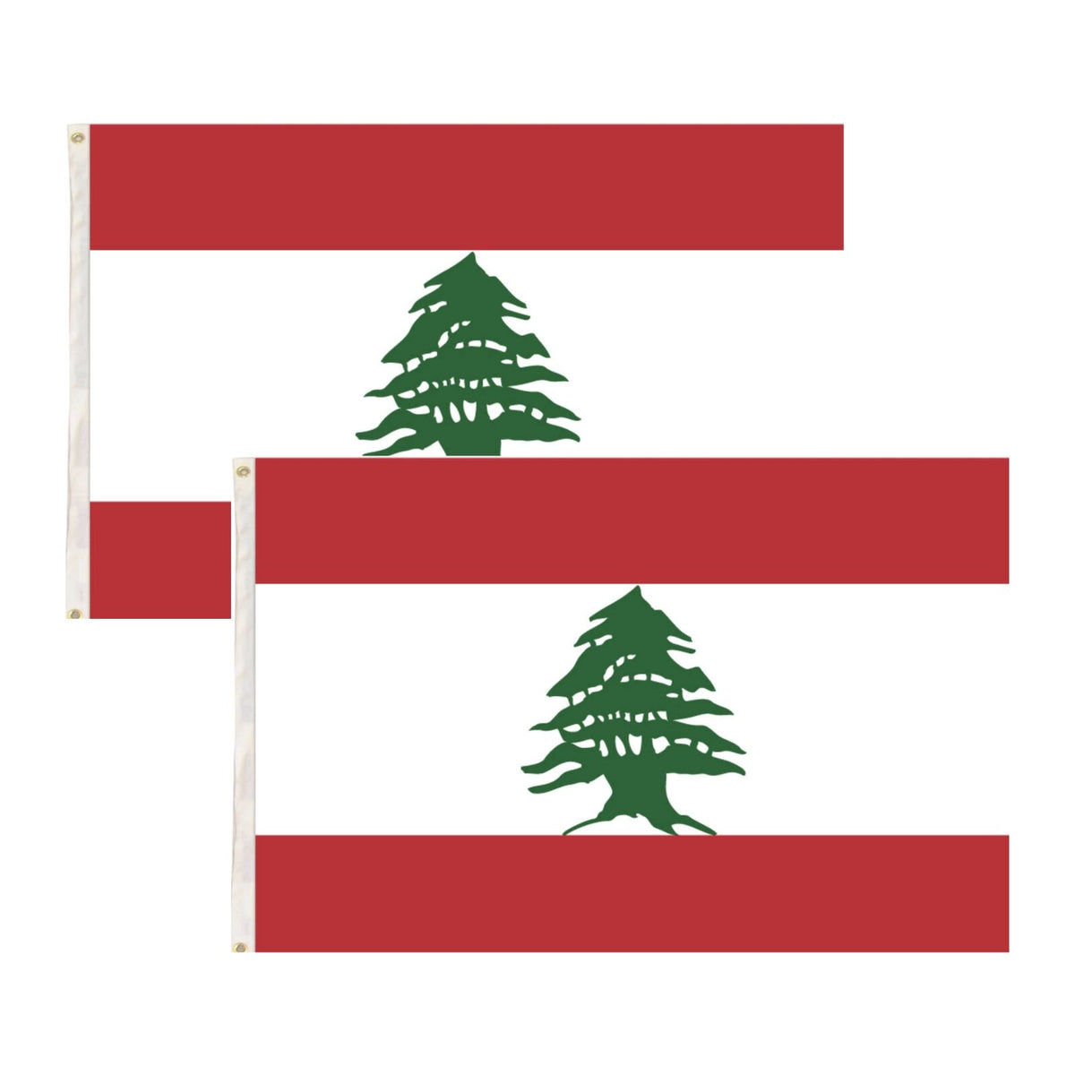 2x Lebanon Lebanese Country Flags Heavy Duty Outdoor - 150cm x 90cm