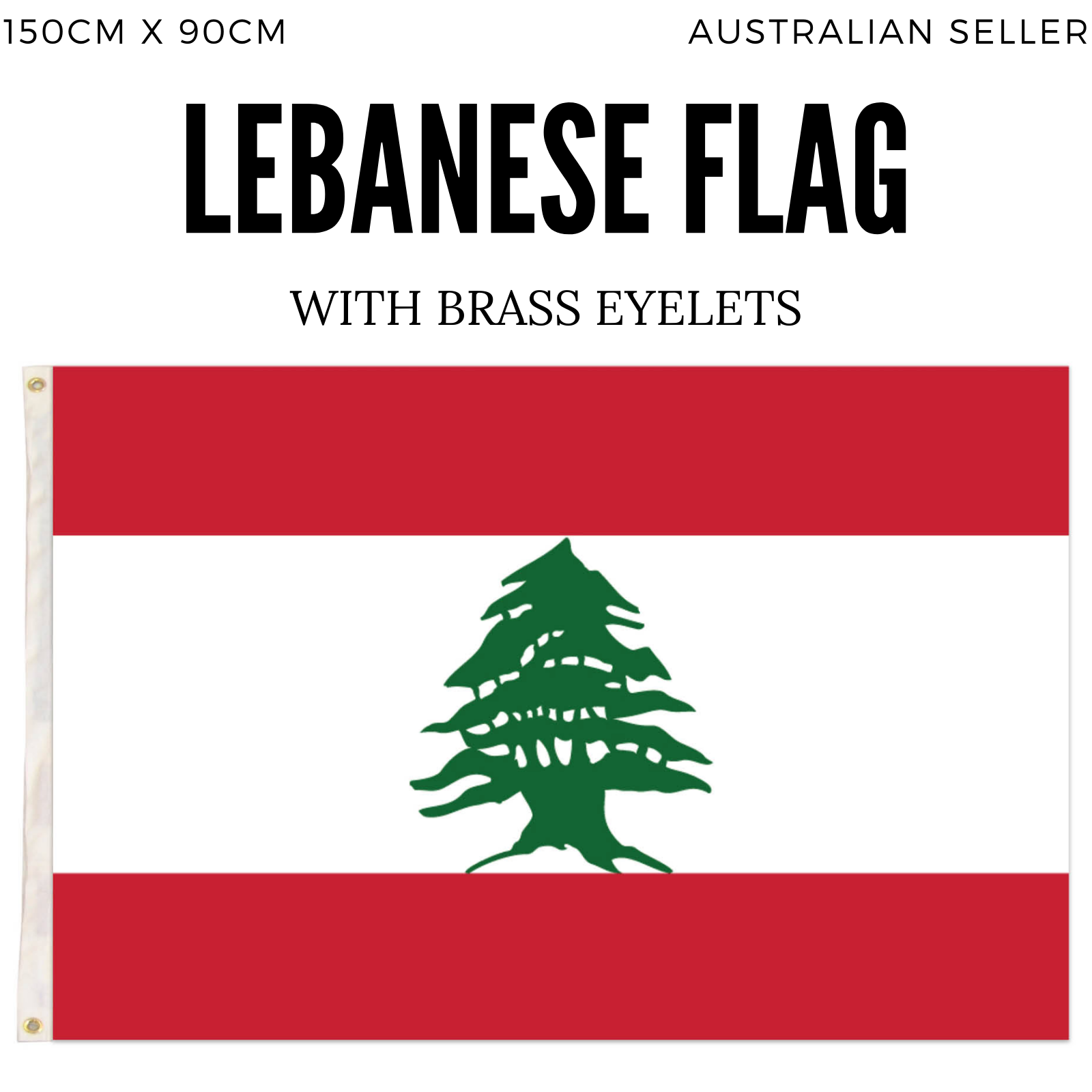 2x Lebanon Lebanese Country Flags Heavy Duty Outdoor - 150cm x 90cm