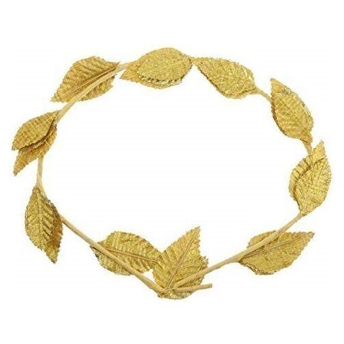 GOLD LEAF WREATH Greek Headband Crown Leaves Band Roman Costume Dress Party