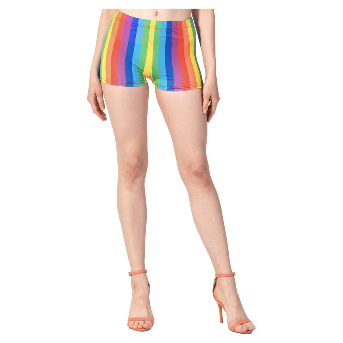 Womens RAINBOW SHORTS Hot LGBT Gay Lesbian Gay Pride Parade Pants