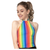 Womens RAINBOW HALTER Top LGBT Gay Lesbian Gay Pride Tank T-Shirt