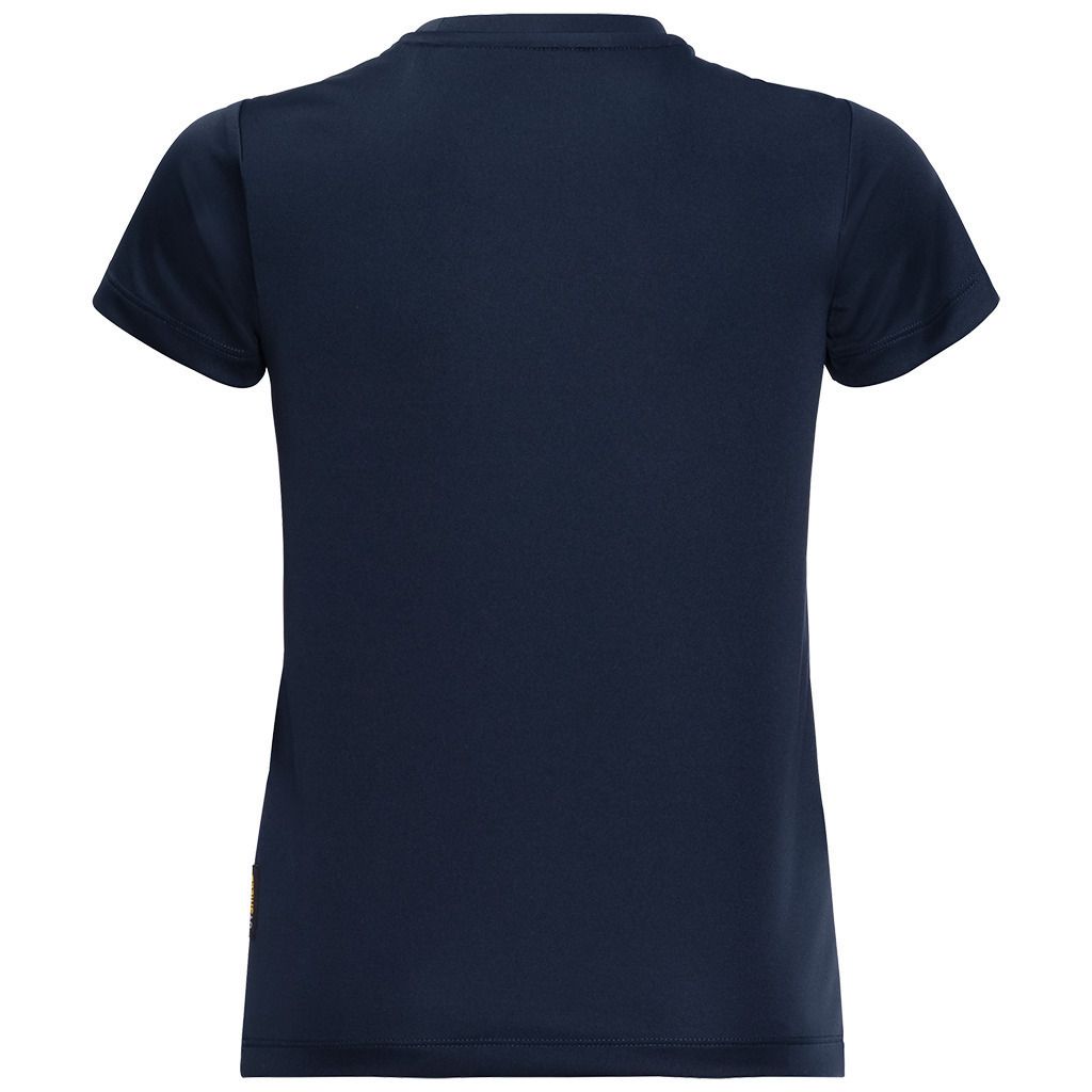 Jack Wolfskin Kids Jungle T Shirt Tee Top Sun UV Shield Shirt Childrens UPF 50+ - Night Blue