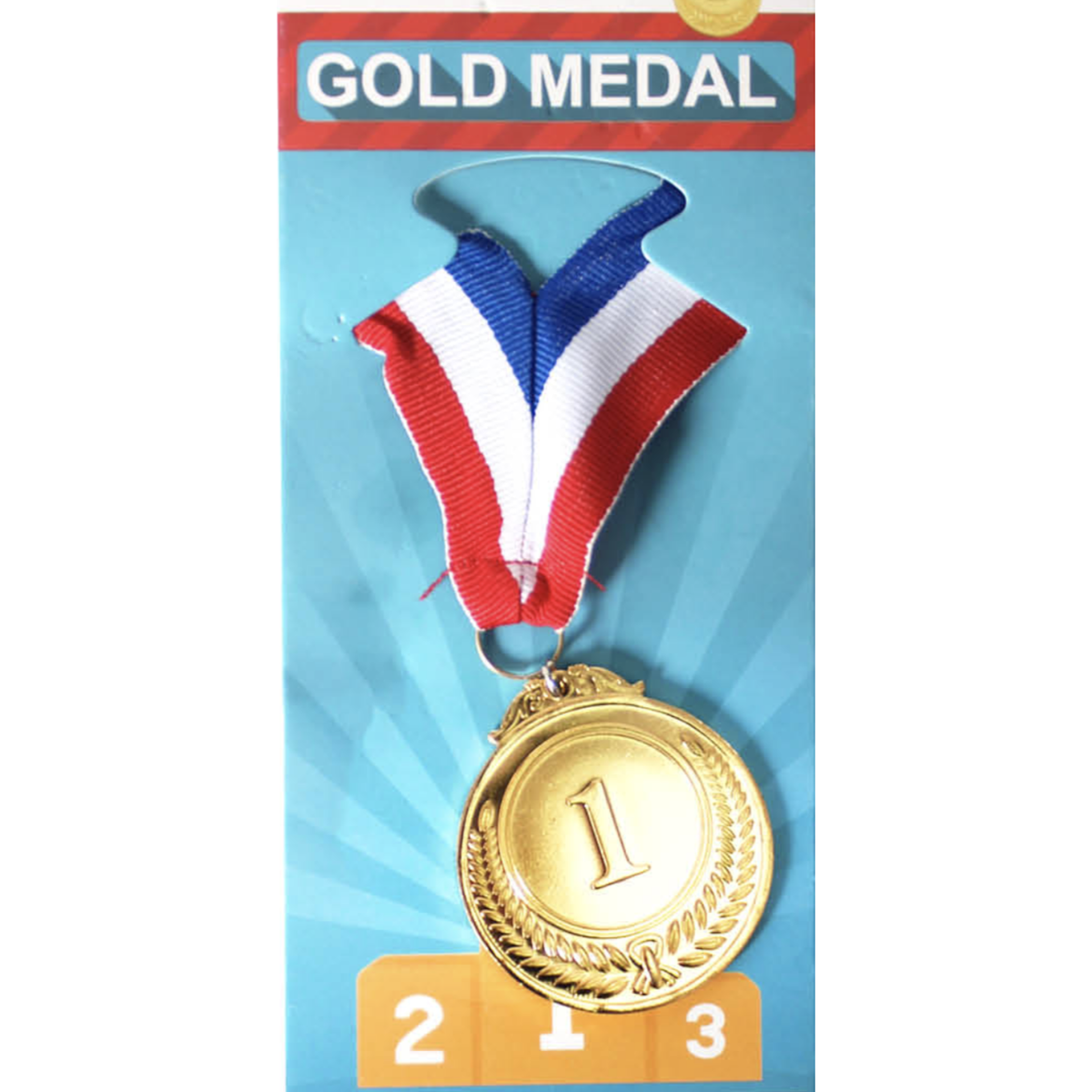 METAL WINNER MEDALS 1st 2nd 3rd Party Favours Sports Day School 40cm Ribbon - Gold (1st)