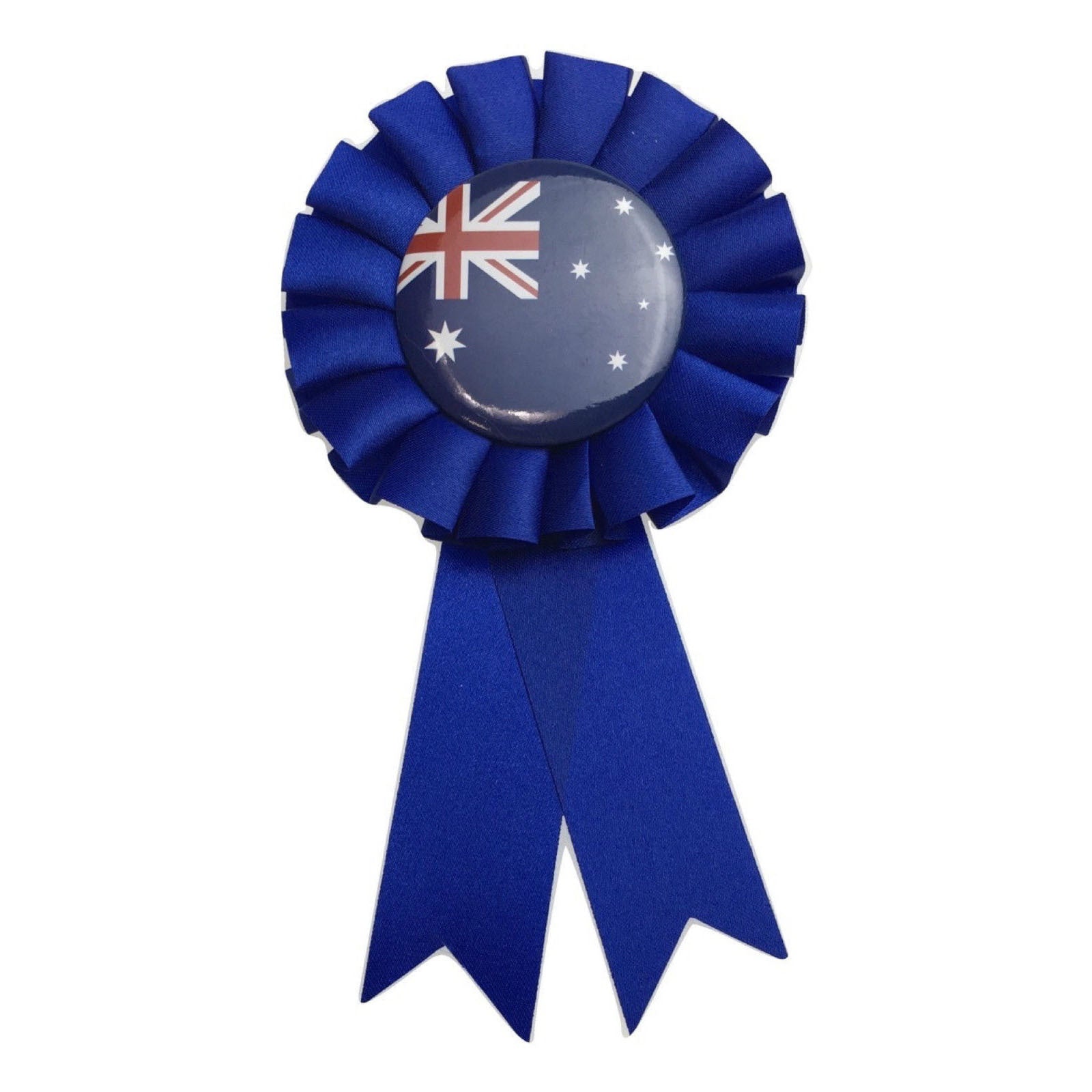 AUSTRALIA FLAG Clip On Ribbon Badge Award Blue Australia Day Tennis Cricket