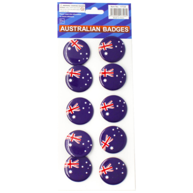 Australian Flag Badges 10 pieces Aussie  Enamel Tie Pin Anzac Day Brooch