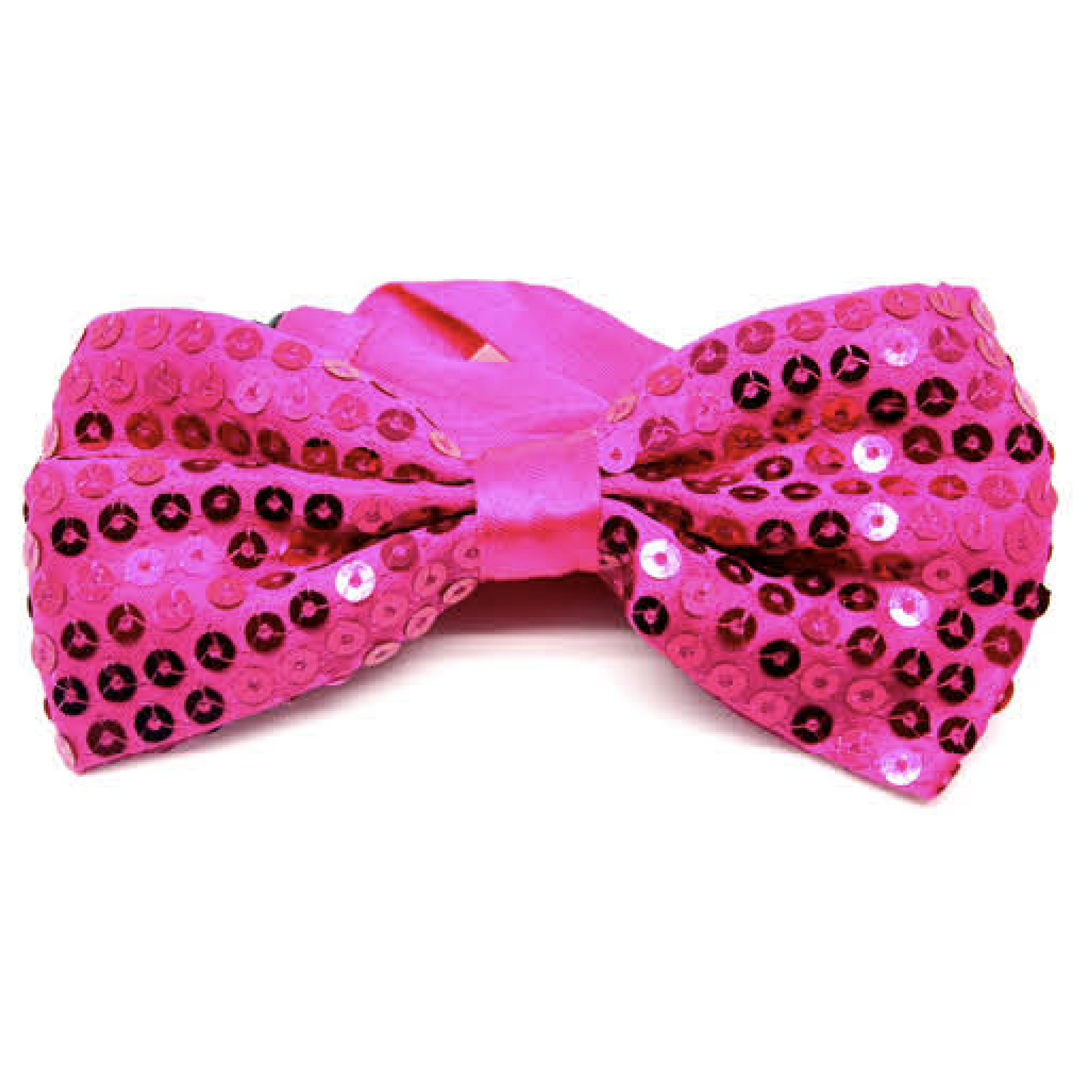 GLITTER SEQUIN BOW TIE Costume Fancy Dress Dance Fancy Shiny Party Bowtie - Hot Pink
