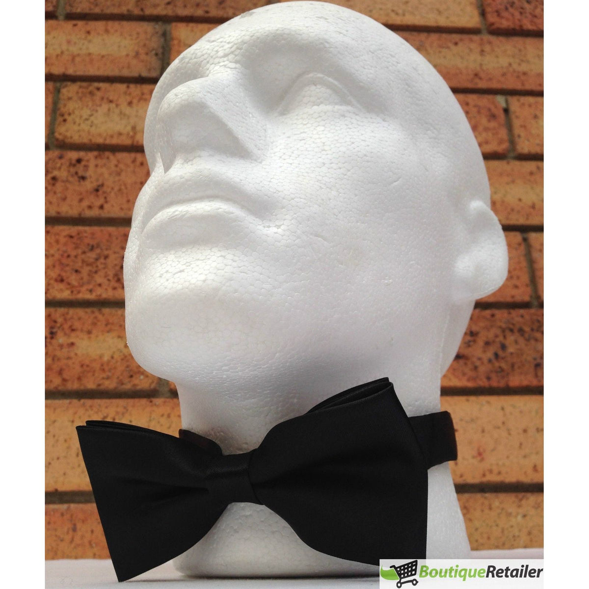 Mens BOW TIE Wedding Tuxedo Formal Bestman Necktie Classic Plain Party  - Black