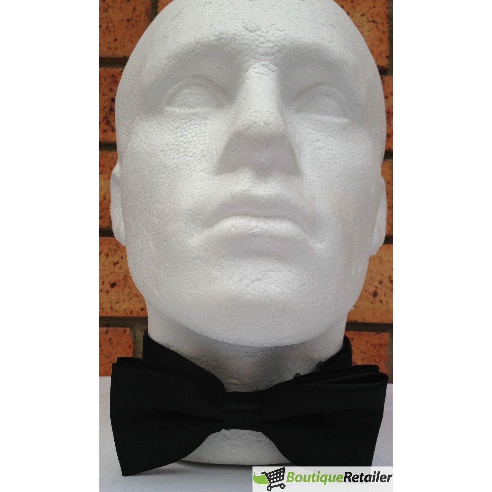 Mens BOW TIE Wedding Tuxedo Formal Bestman Necktie Classic Plain Party  - Black
