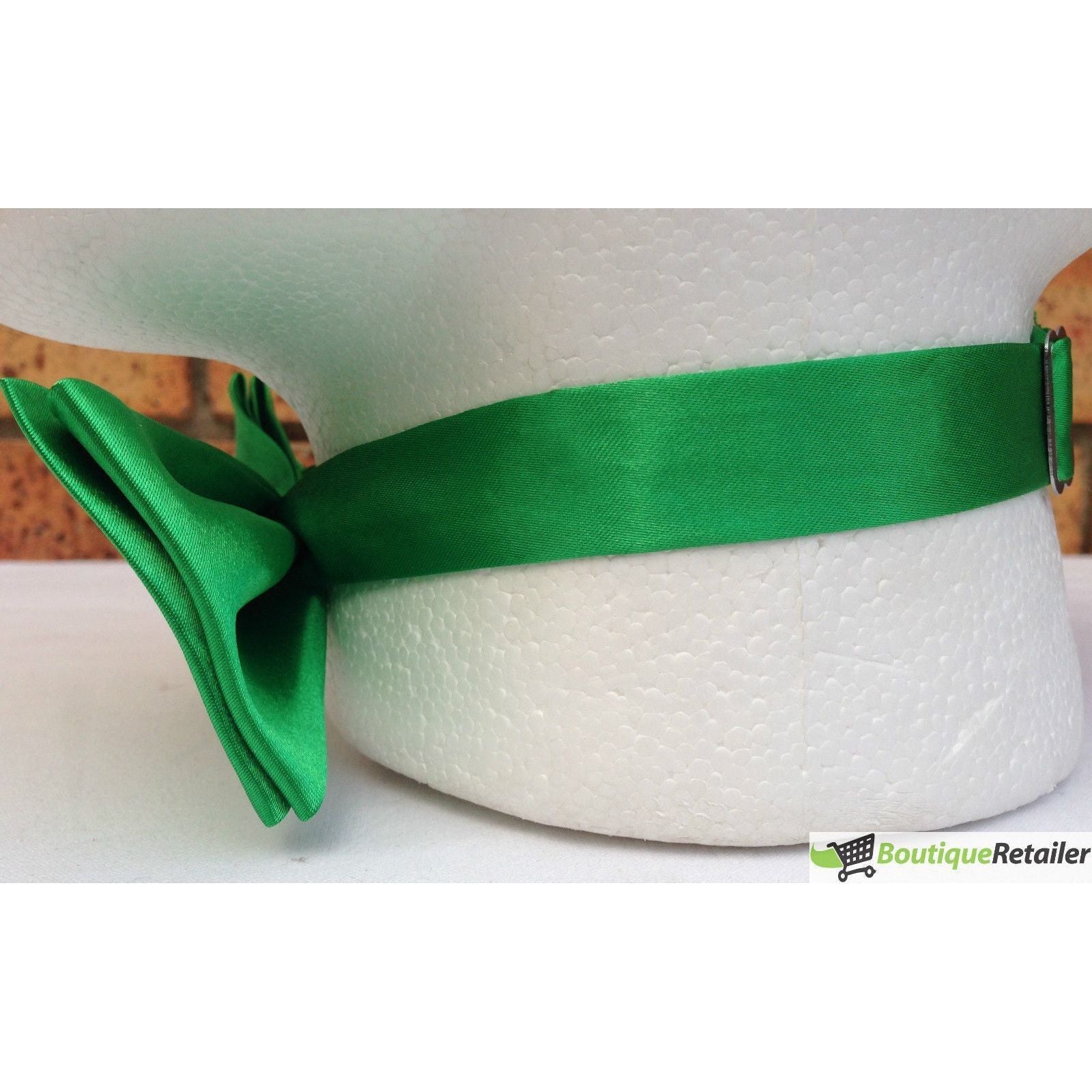Mens BOW TIE Wedding Tuxedo Formal Bestman Necktie Classic Plain Party  - Green
