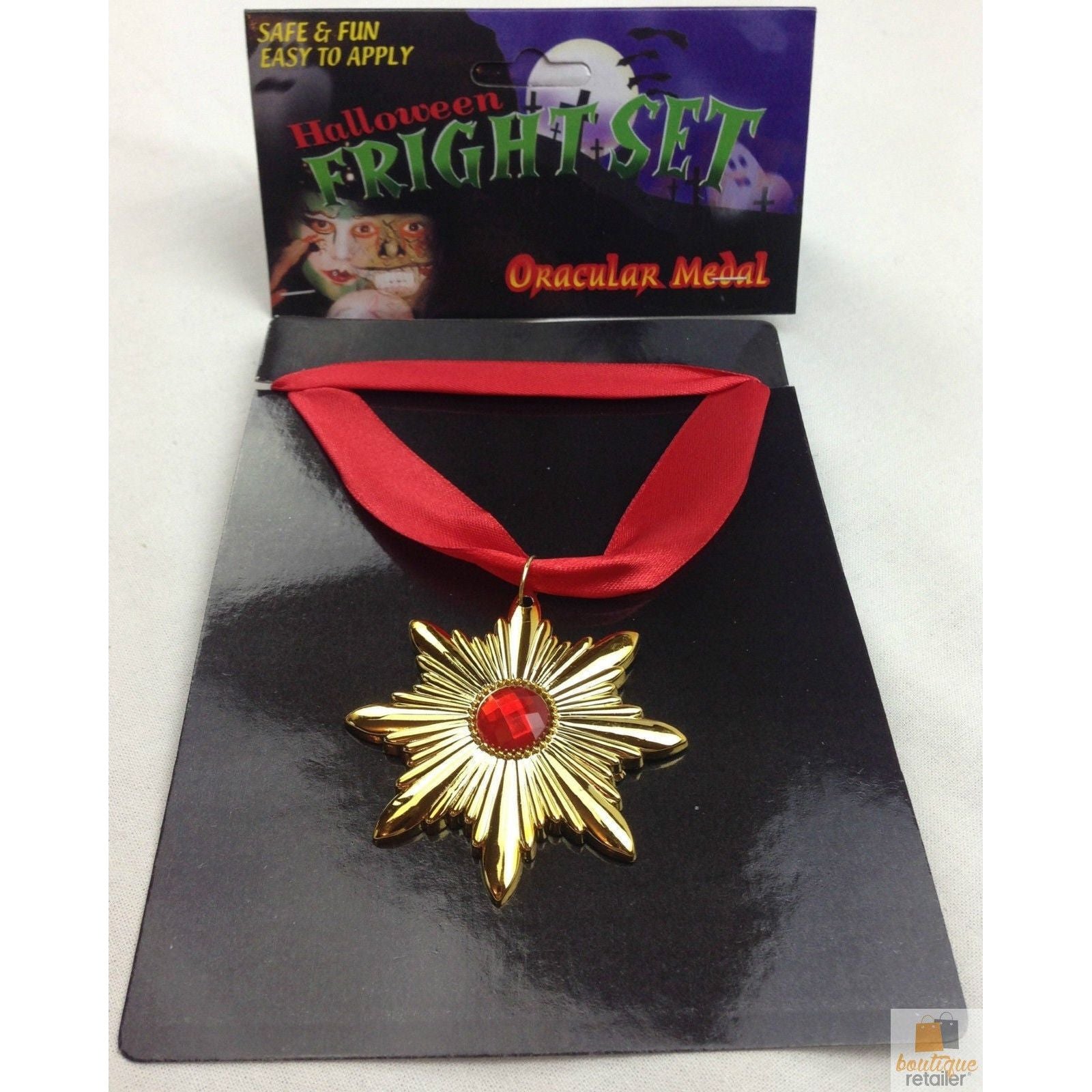 VAMPIRE MEDAL Medallion Necklace Halloween Star Costume Dracula Party