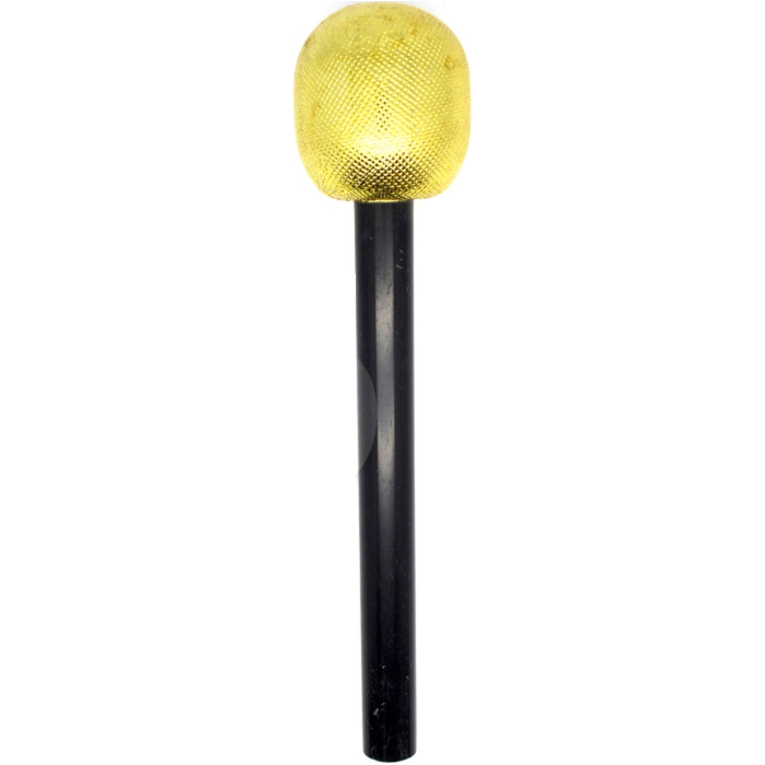 Glitter 80s PARTY MICROPHONE Karaoke Toy Disco Themed Costume Awards Night 25cm - Gold