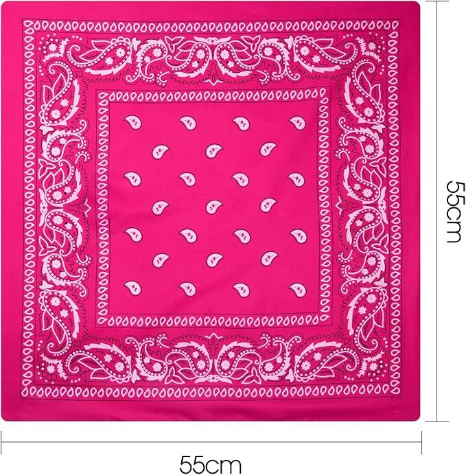 20x BANDANA Paisley 100% COTTON Head Wrap Durag Bandanna Scarf Mask BULK - Assorted Colour Pack