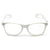 Wayfarer Sunglasses Glasses Party Wedding Fun Costume Dress Up - White/Clear