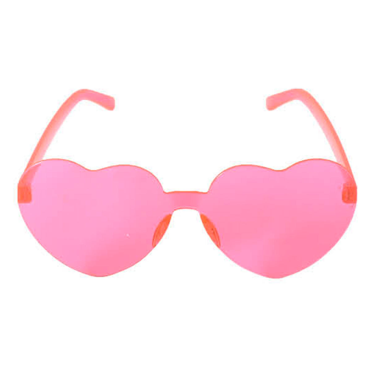 Heart Sun Glasses Metal Frame Costume - Pink