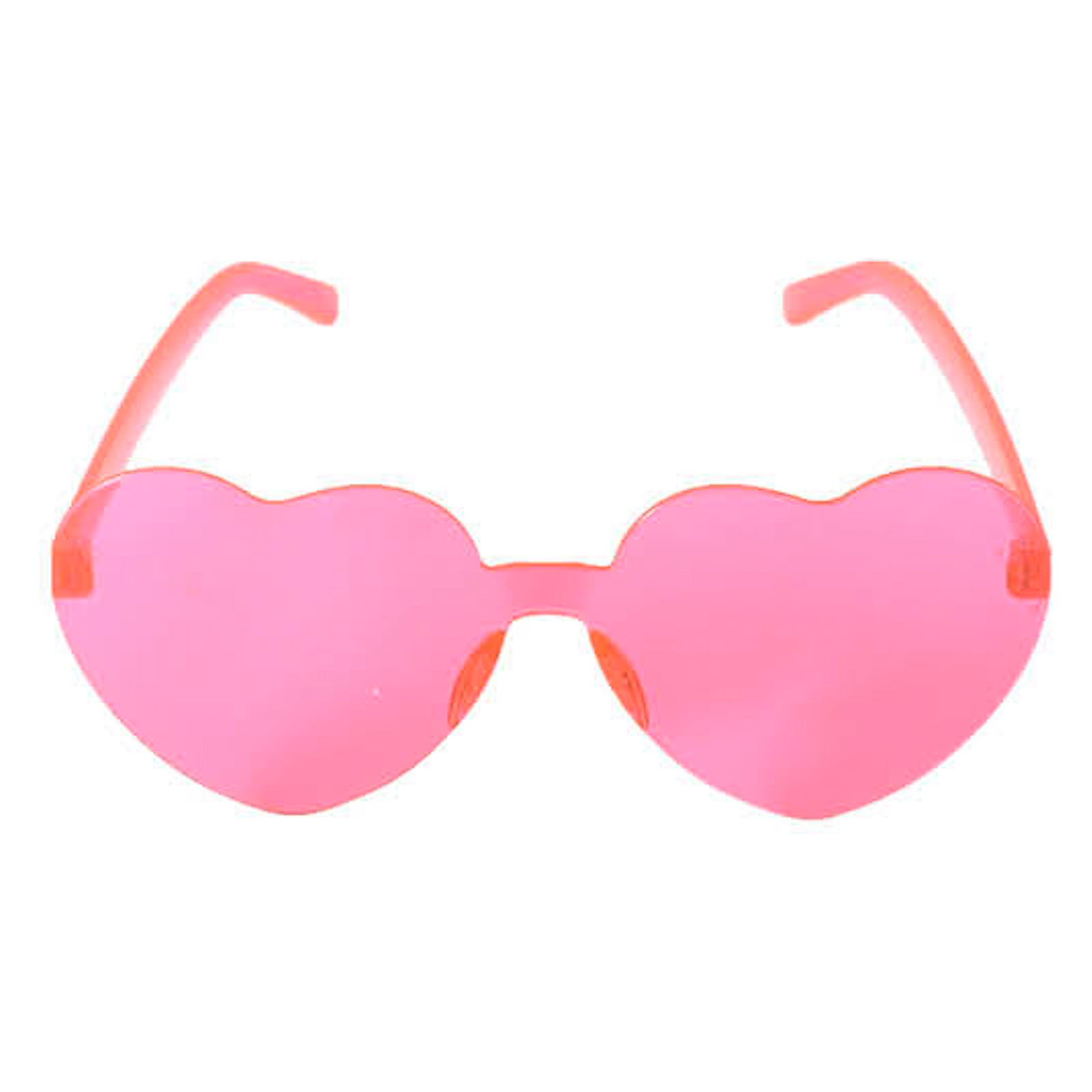 Heart Sun Glasses Metal Frame Costume - Pink