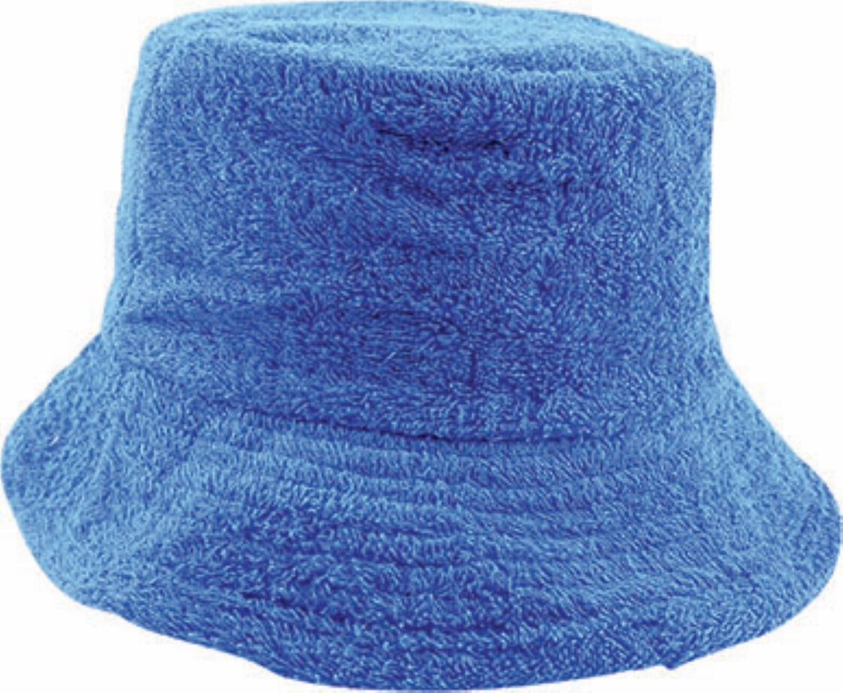 Terry Towelling Bucket Hat Daggy Fishing Camping Retro Aussie Lad Cap - Royal