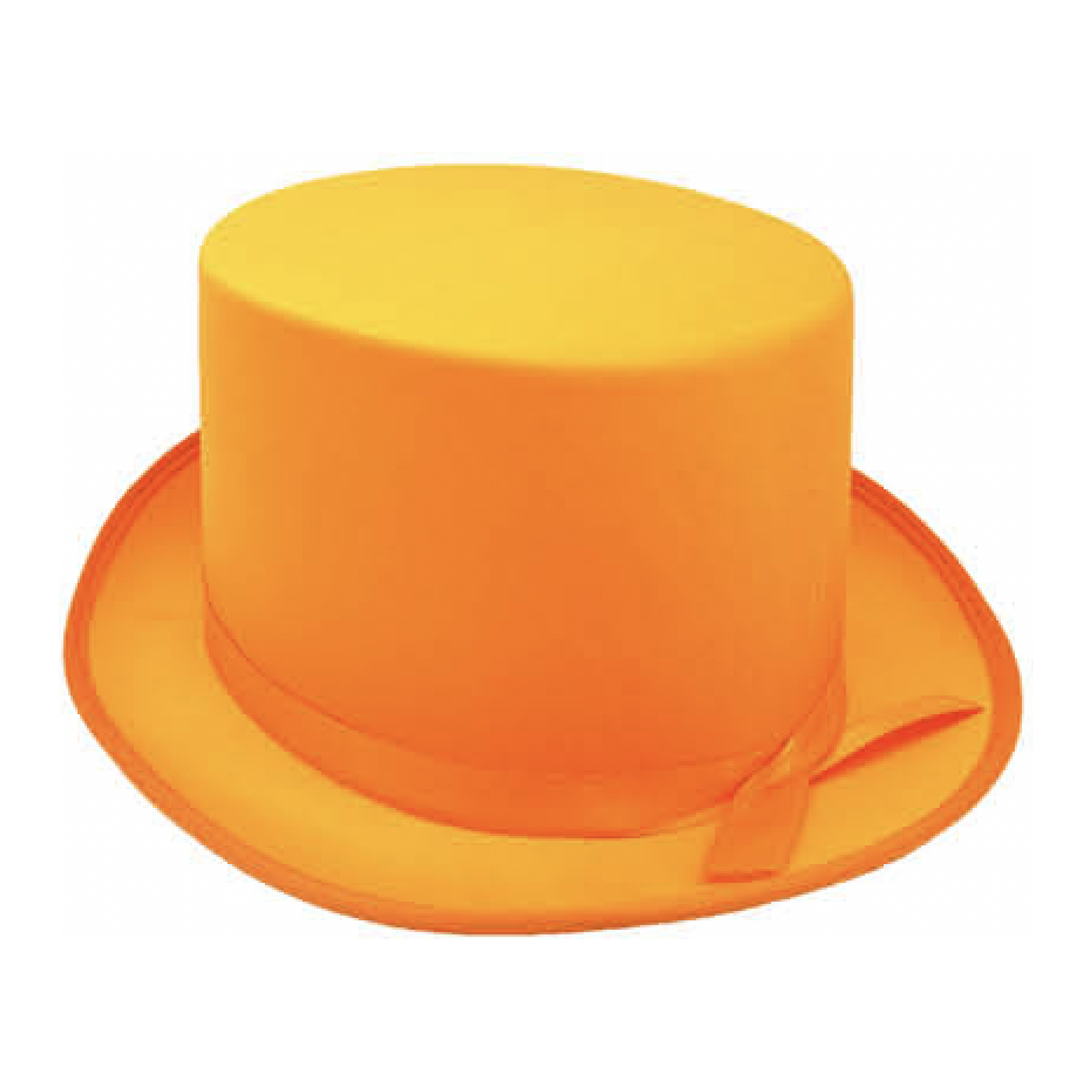 SATIN TOP HAT Costume Party Cap Fancy Dress Trilby Fedora One Size - Orange