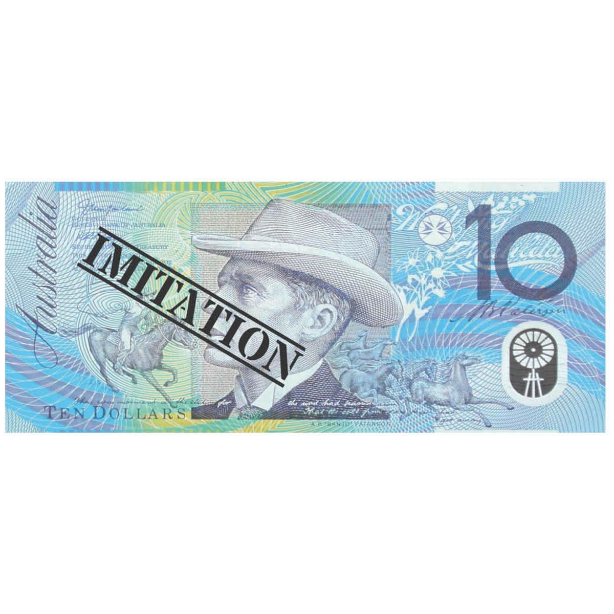 10 Dollar Australian Souvenir Note Pad Fake AUD Money - 1 Pack of 50 Sheets