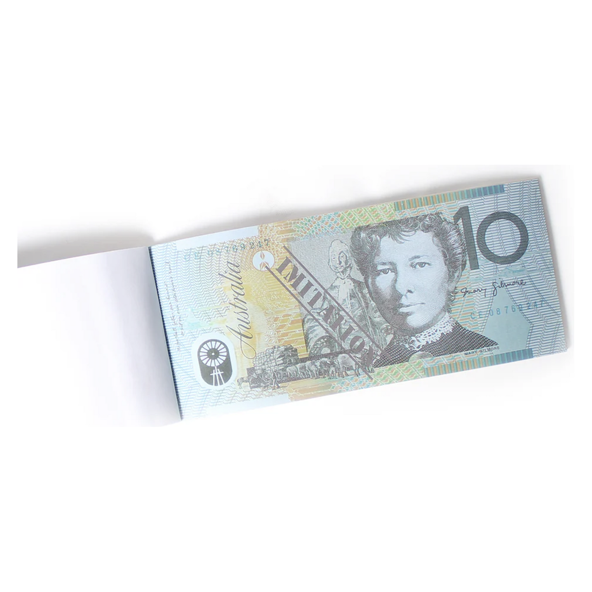 10 Dollar Australian Souvenir Note Pad Fake AUD Money - 1 Pack of 50 Sheets