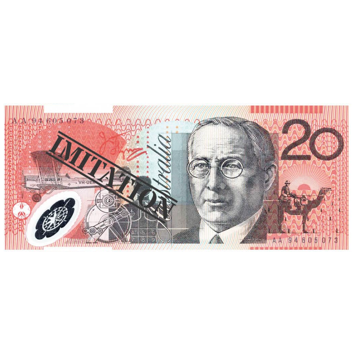 20 Dollar Australian Souvenir Note Pad Fake AUD Money - 1 Pack of 50 Sheets