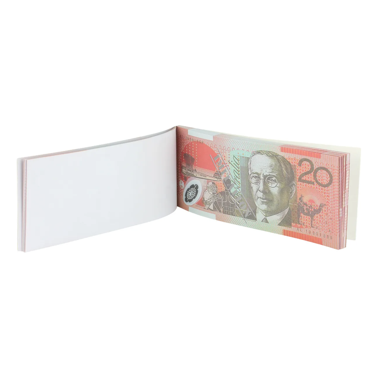 20 Dollar Australian Souvenir Note Pad Fake AUD Money - 1 Pack of 50 Sheets