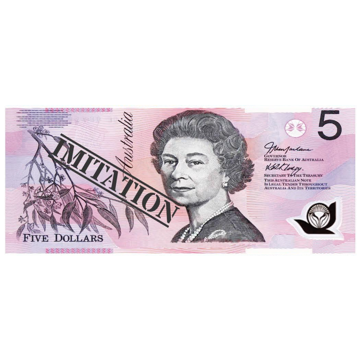 5 Dollar Australian Souvenir Note Pad Fake AUD Money - 1 Pack of 50 Sheets