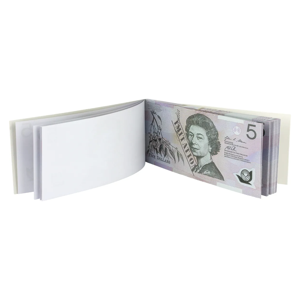 5 Dollar Australian Souvenir Note Pad Fake AUD Money - 1 Pack of 50 Sheets