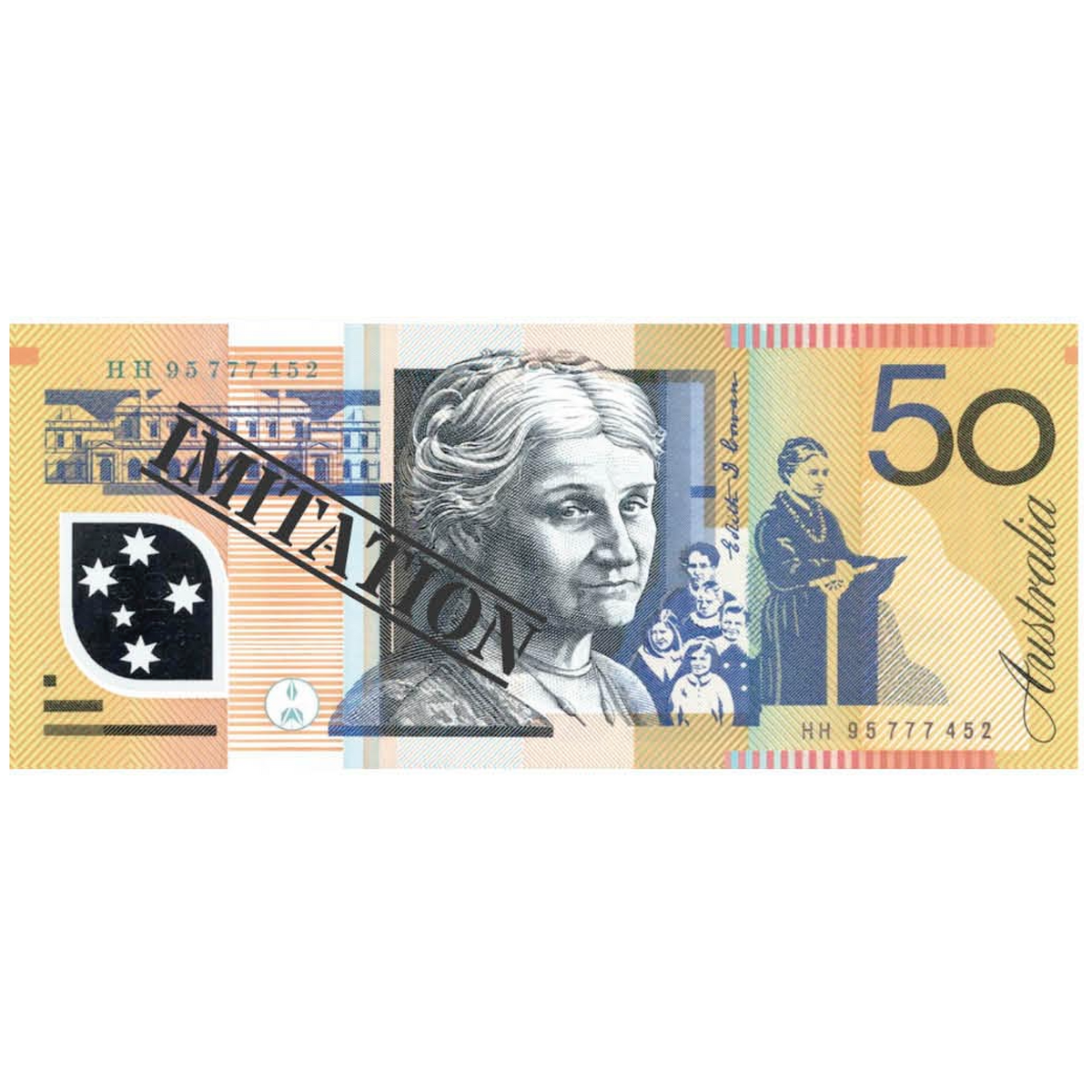 50 Dollar Australian Souvenir Note Pad Fake AUD Money - 1 Pack of 50 Sheets