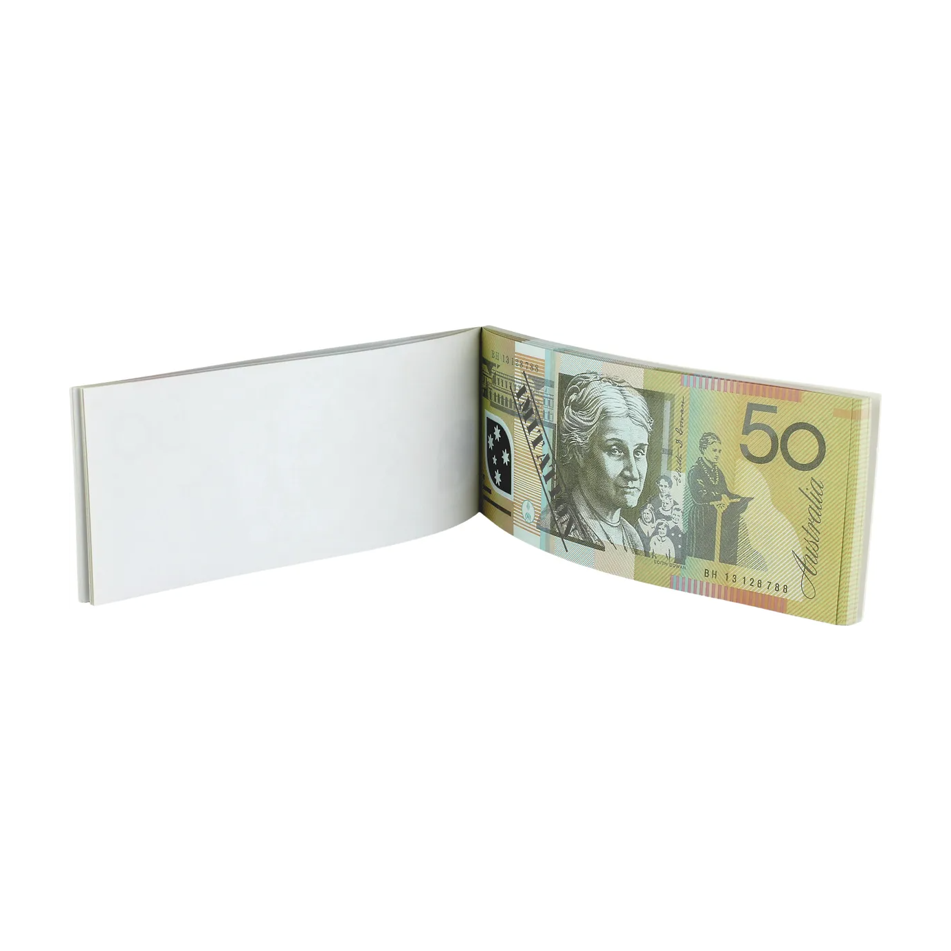 50 Dollar Australian Souvenir Note Pad Fake AUD Money - 1 Pack of 50 Sheets
