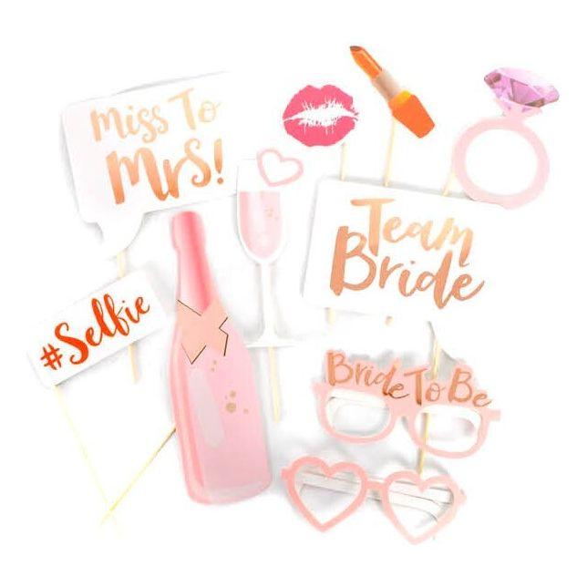 10x Bride To Be Photo Booth Props Hens Bridal Party Bachelorette Selfie