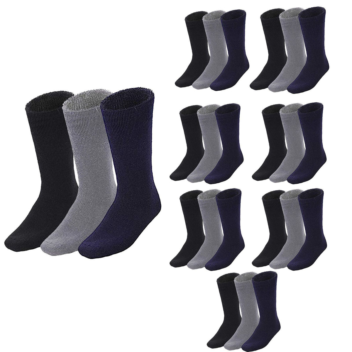 24 Pairs BAMBOO SOCKS Mens Heavy Duty Premium Thick Work Socks Cushion BULK - Assorted Colour Pack