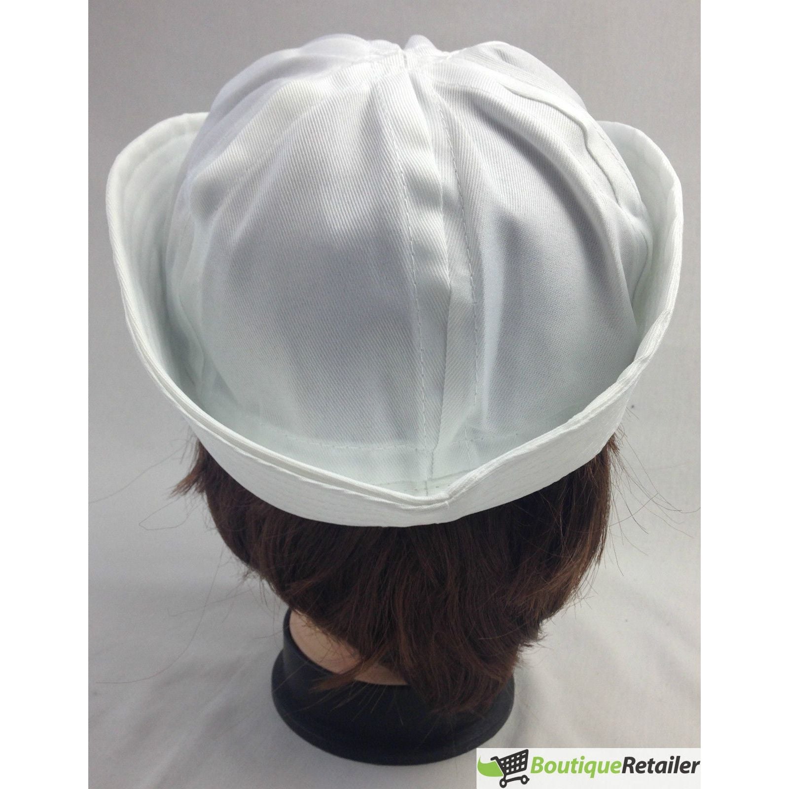 Adult White Sailor Hat Marine Unisex Gob Captain Navy Hen's Night Doughboy Cap