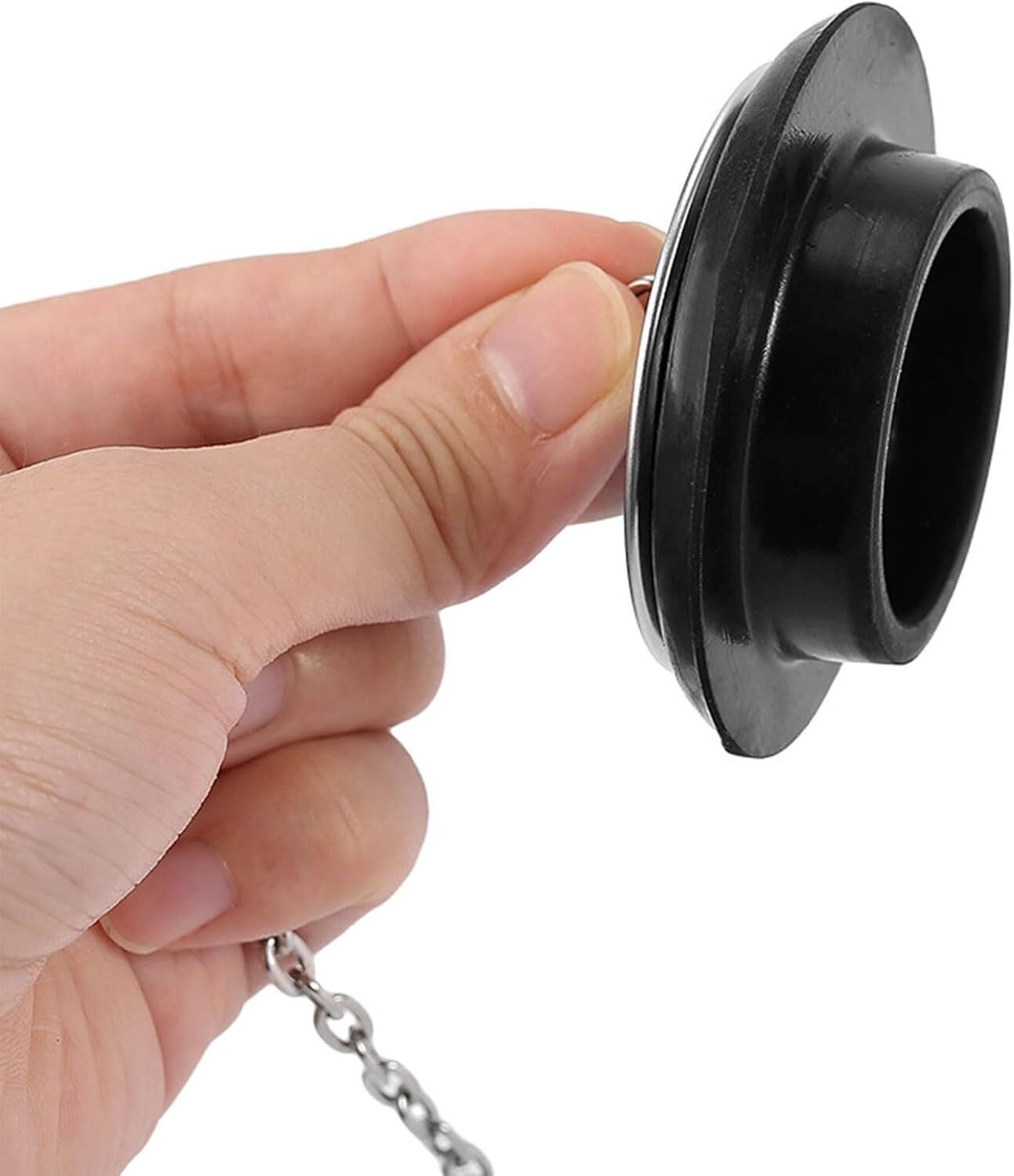 40mm Sink Plug w/ Stainless Steel Chain for Kitchens or Bathrooms