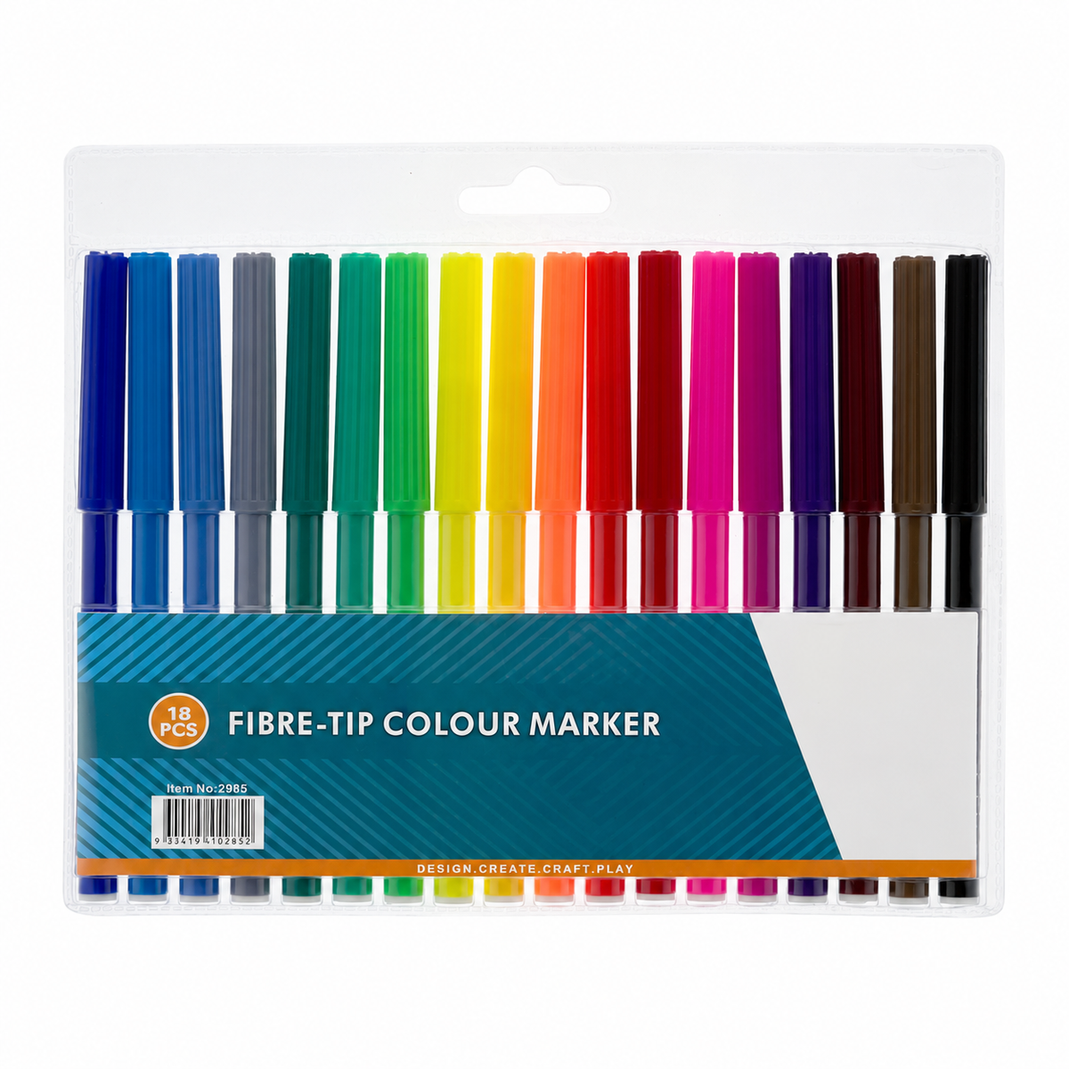 18x Fibre-Tip Colour Markers for Drawing &amp; Colouring in Assorted Colours