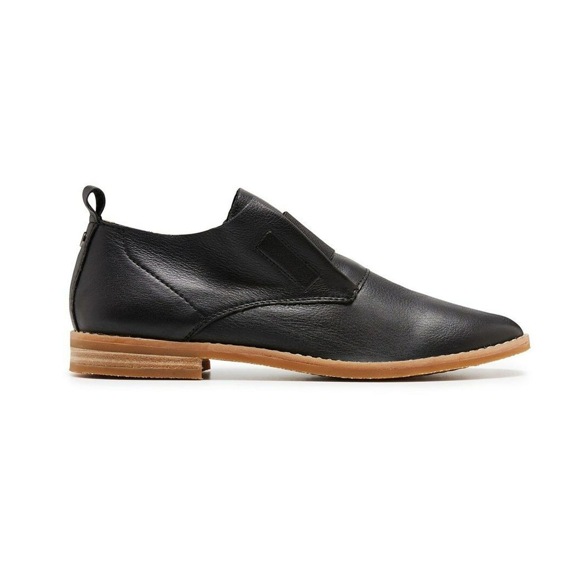 HUSH PUPPIES Women's Annerly Clever Flats Shoes Soft Leather Business Heels - Black