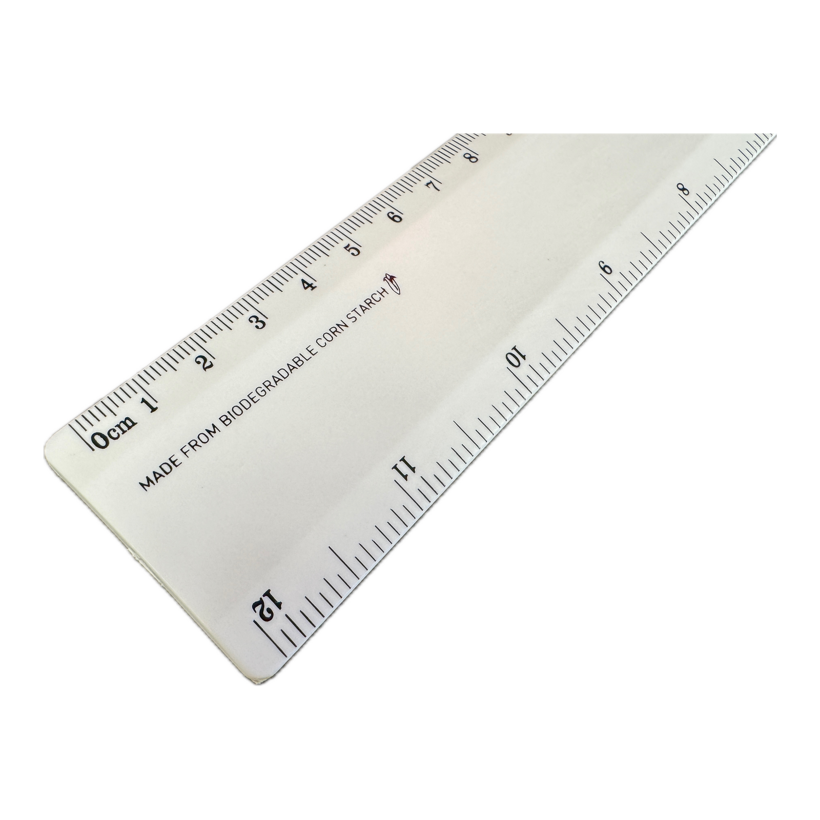 50x Bio Ruler 30cm Eco Friendly Biodegradable Corn BULK School Office - White