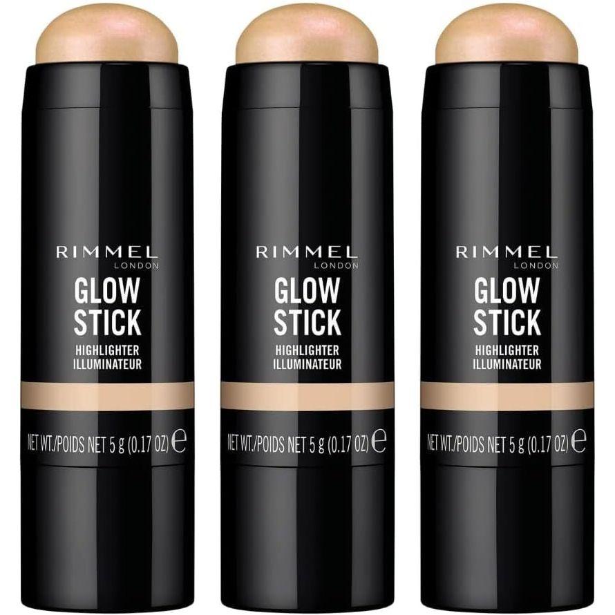 3x Rimmel 5g Glow Stick Highlighter - 002 Bold
